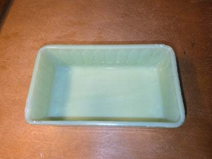 Vintage Uranium Jadeite Jeannette Butter Cover Only AS IS Chips vug66