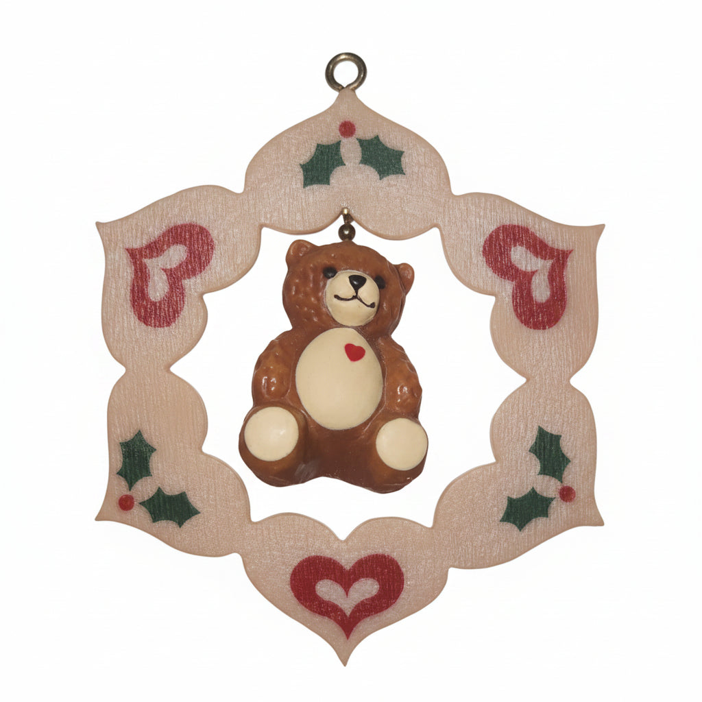 Vintage Hallmark Keepsake Ornament Loving Bear 1988 has box