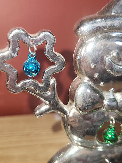 Stocking Holder Set of 2 Santa and Snowman metal sh1