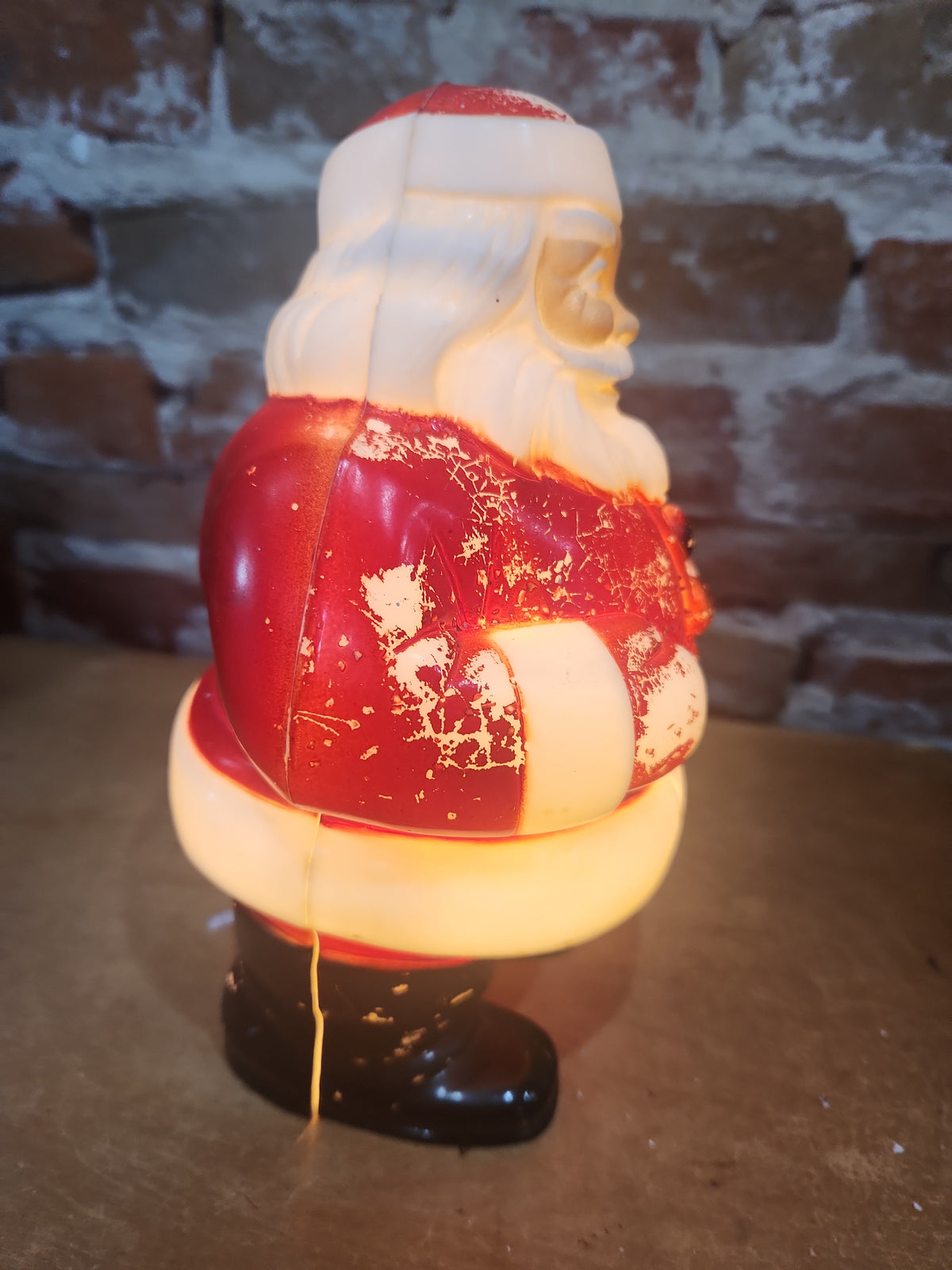 Vintage Tabletop Plastic Santa General Products Company AS IS bm8
