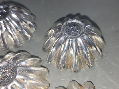 Vintage Miniature Swedish Fluted Miniature Tart Tin Pan Chocolates Mold and Clay Molding Tool Set of 25 1.75" tins Sweden Vintage Lot Of 35 Swedish Fluted Mini Tart Candy Chocolate Molds Pans 1.75”