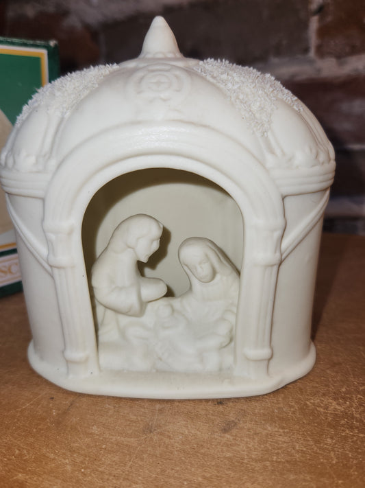 Vintage World Bazaar Jade Collection Dome Nativity Scene With Box nt01