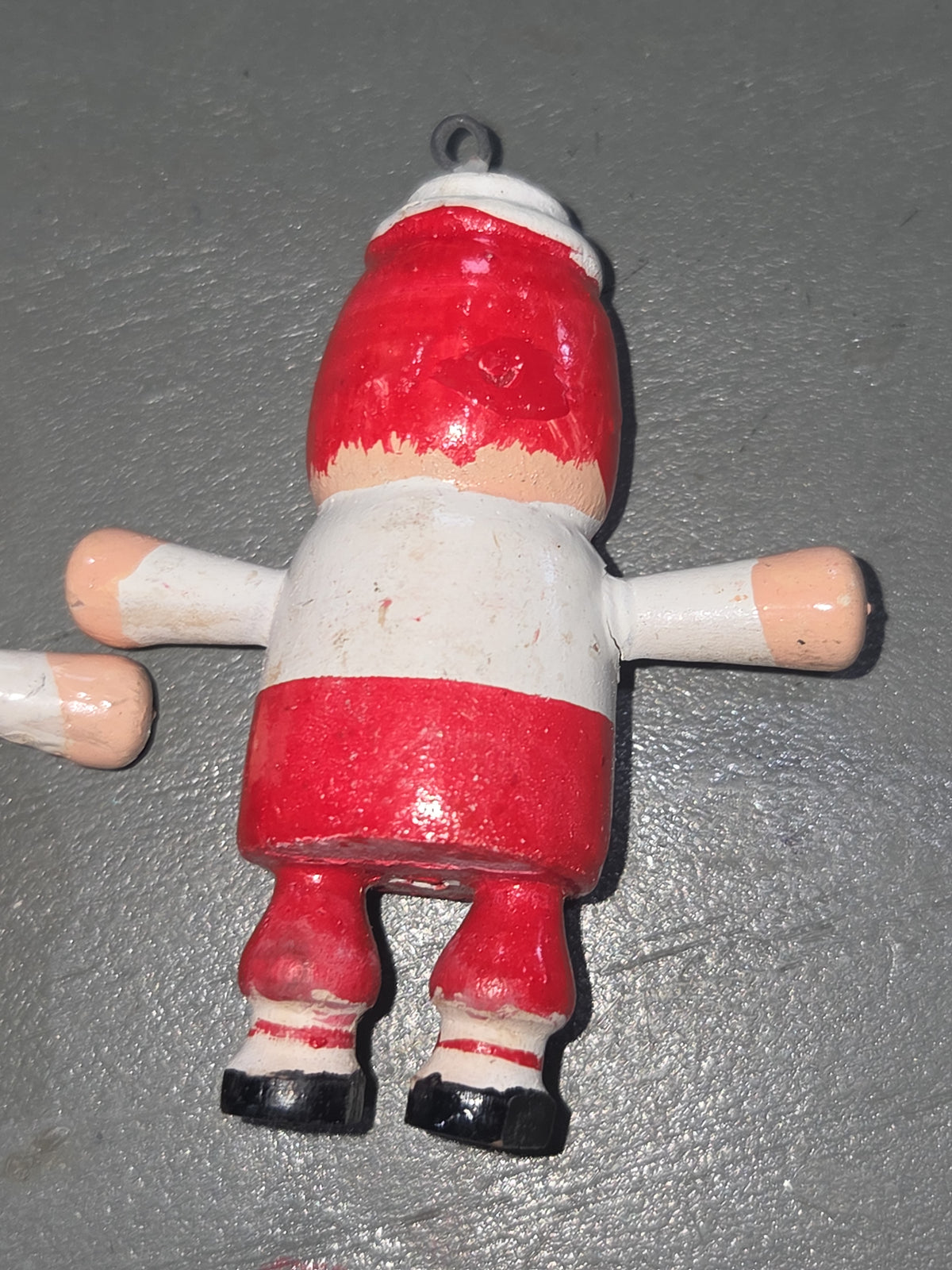 Vintage Wooden Ornaments Ragedy Ann and Ragedy Andy Set of 2 MCM Kitchy
