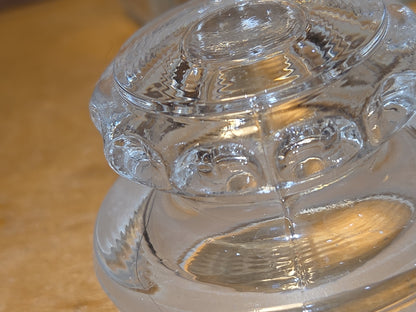 Anyique US Glass Dakota Clear Glass Square Container with Ground Polished Lid 4 1/2" sj4
