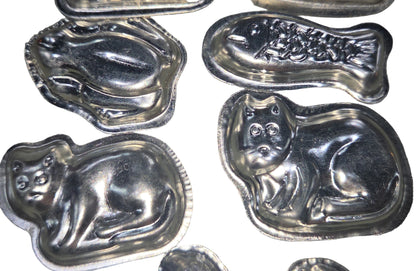 Vintage Animal Mold Chocolate Butter Candy Set of 13 Cat Fish Horse Bunny Frog Sheep Chicken Pelican vm56