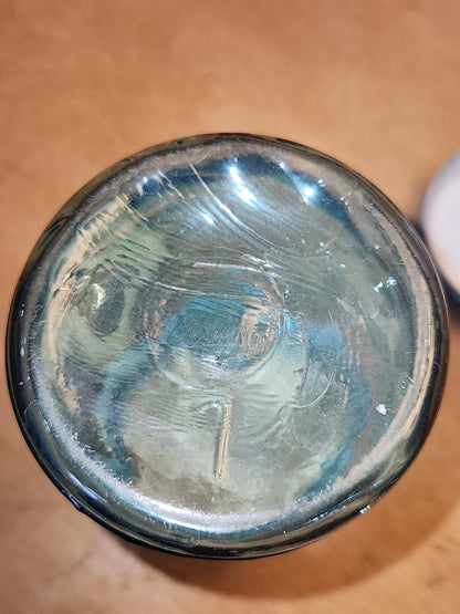 Vintage Ball Perfect Mason Glass Pint Jar #1 Aqua Blue Zinc Ball Lid bl1