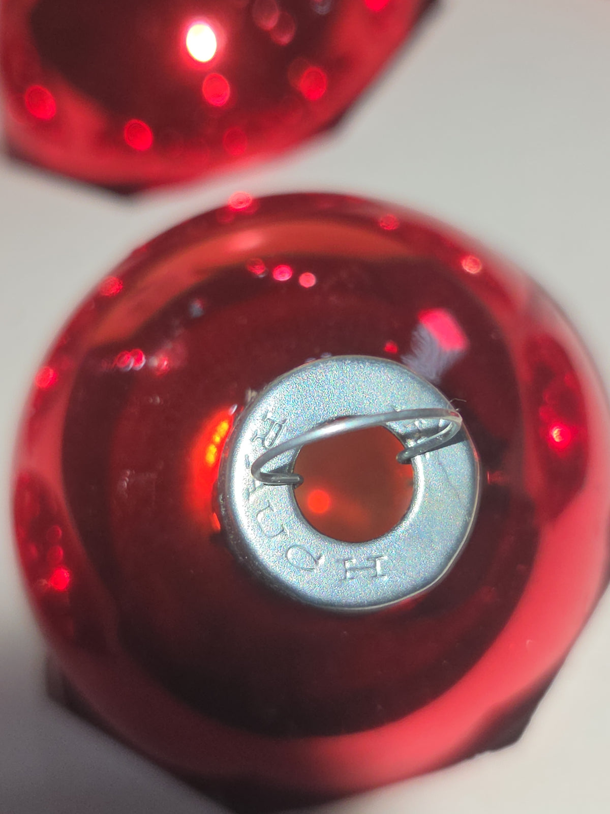 Vintage Pyramid Rauch Glass Ornaments Red 1 3/4" ornaments 2 Boxes 30 Ornaments AS IS Scratched bo87