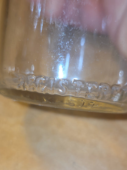 Vintage Milk Bottle Duraglas Half Pint Clear Glass vmb59