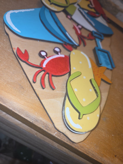 Beach Crab Summer Insert for Interchangeable Pot Spilling Door Sign *Sign Sold Seperately* dpi2