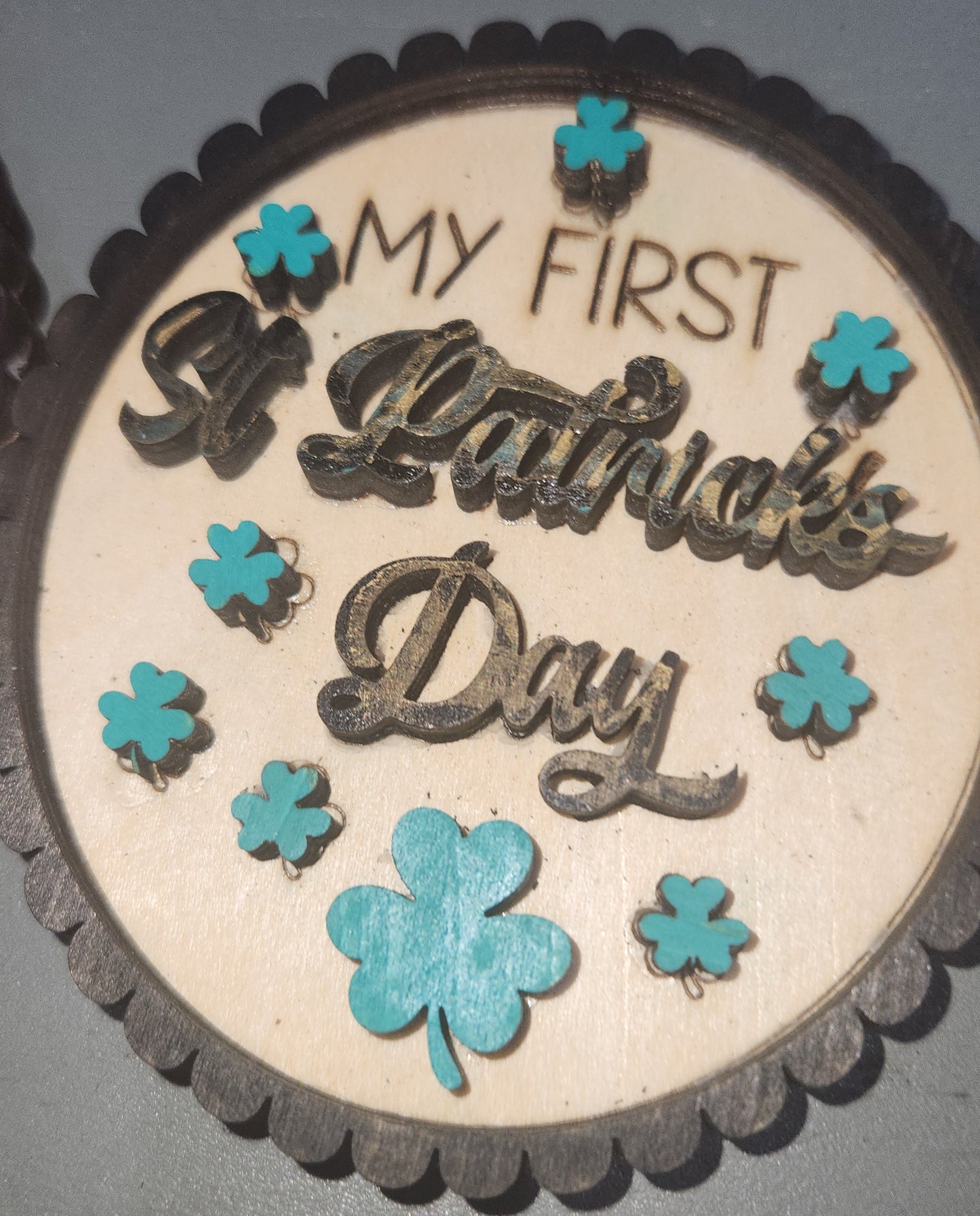 Baby's First Year Holiday Milestone Photo Prop Set of 10 Wooden