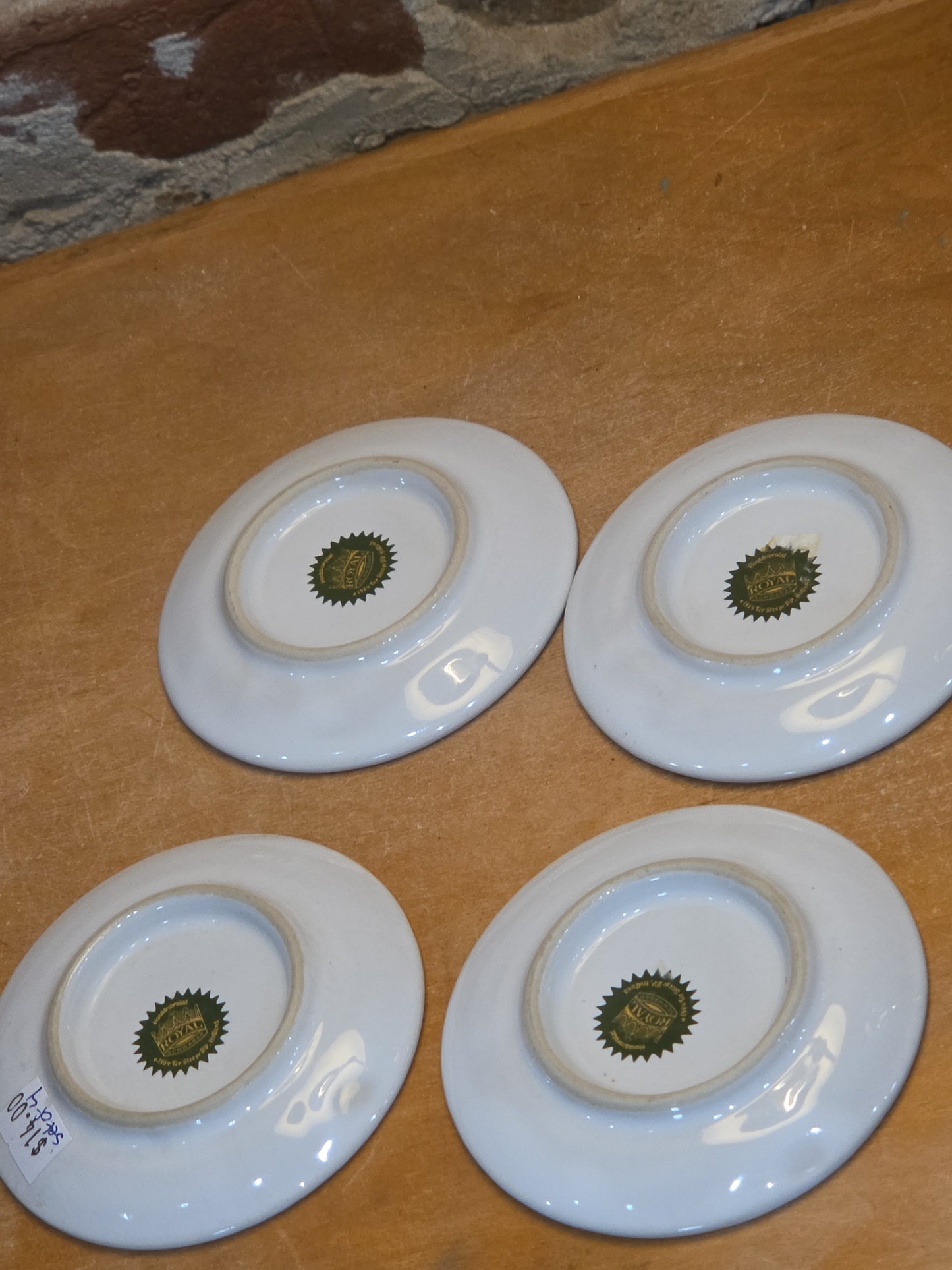 Vintage 1984 Royal Schwabap Mini Plates 3 1/2"