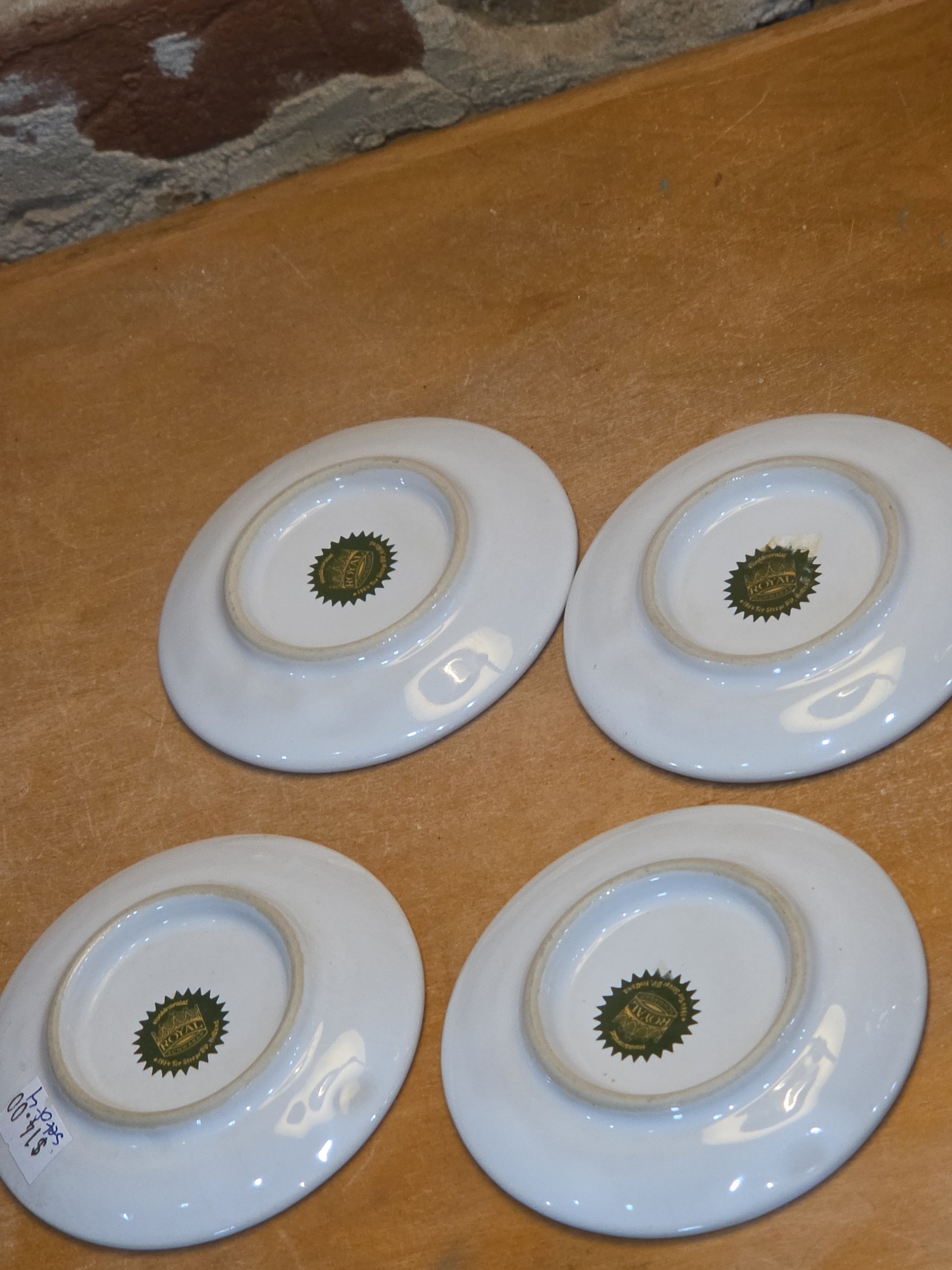 Vintage 1984 Royal Schwabap Mini Plates 3 1/2"