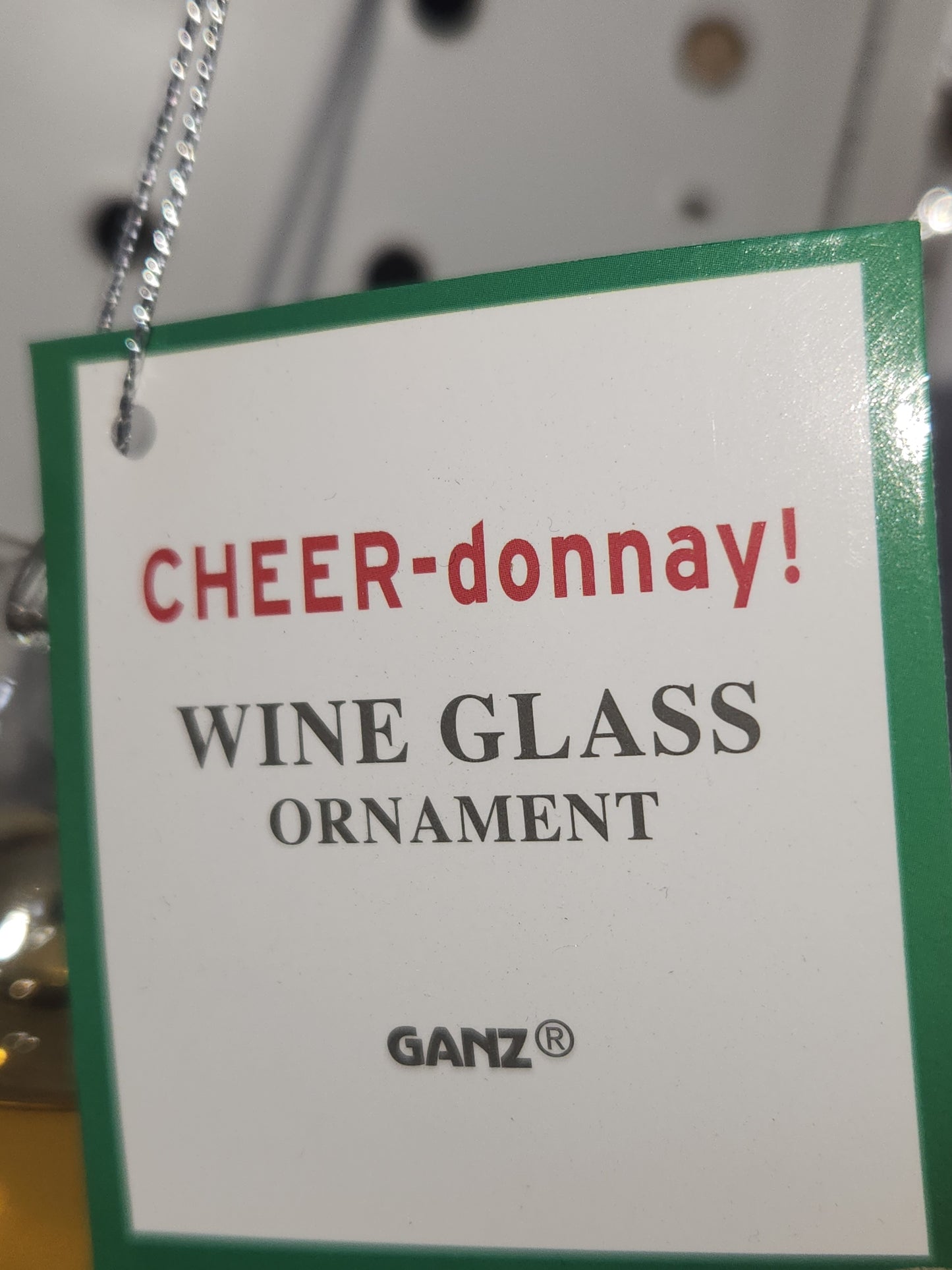 Cheerdonay Wine Glass Ornament wc1