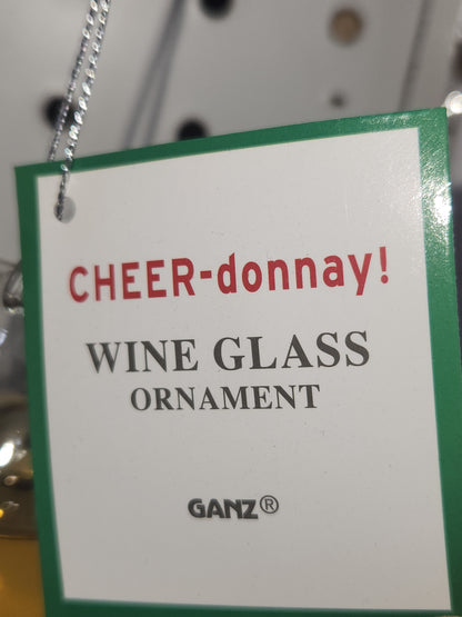 Cheerdonay Wine Glass Ornament wc1