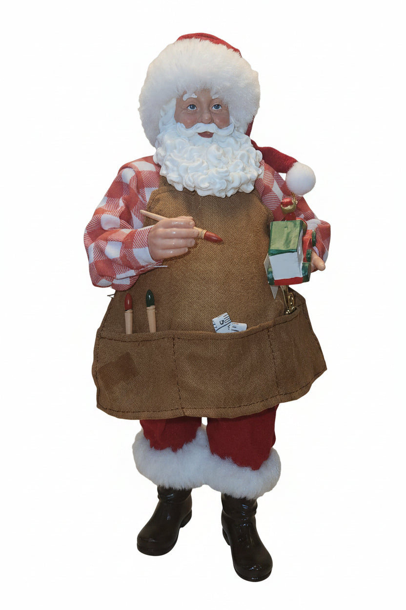 Roman Collectible Santa Making a Train at Santa's Workshop sf5