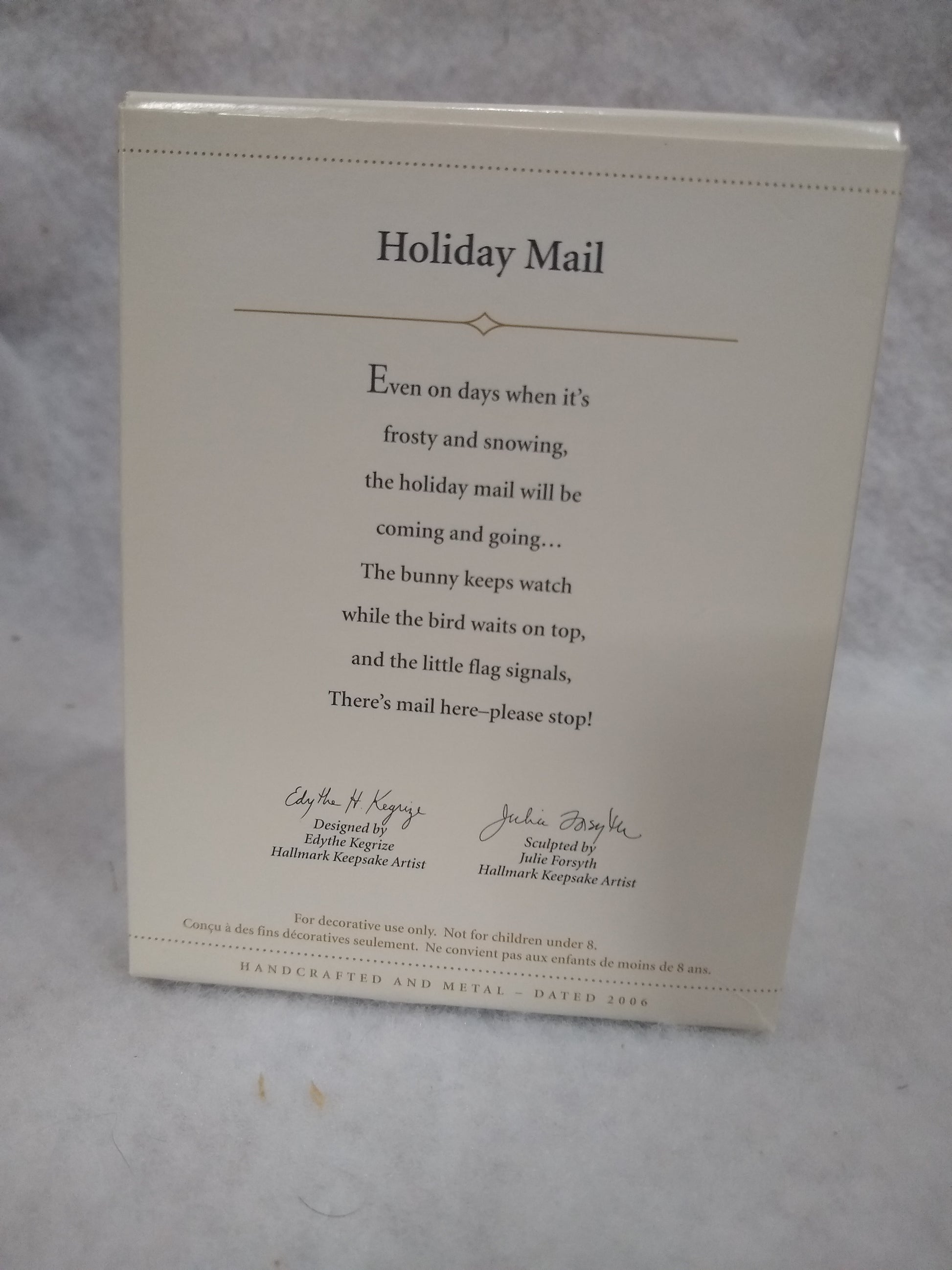 Vintage Hallmark Keepsake Ornament Holiday Mail Exclusive 2006 VIP Gift Cardinal Bunny Mailbox