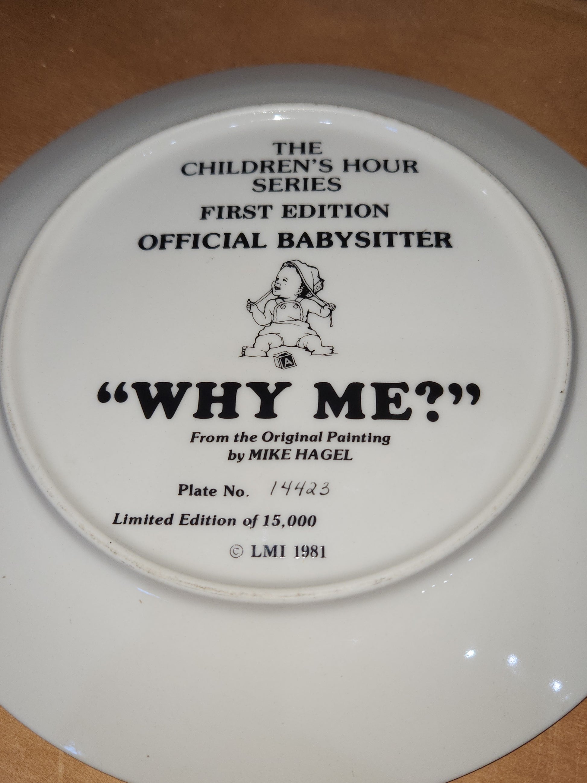 Vintage First Edition The Children's Hour Series Official Babysitter "Why Me?" By Mije Hagel 1981 pl67