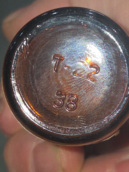 Vintage Medicine Bottle Antivert Amber Brown Glass J B Roerig and Company EMPTY vmb08