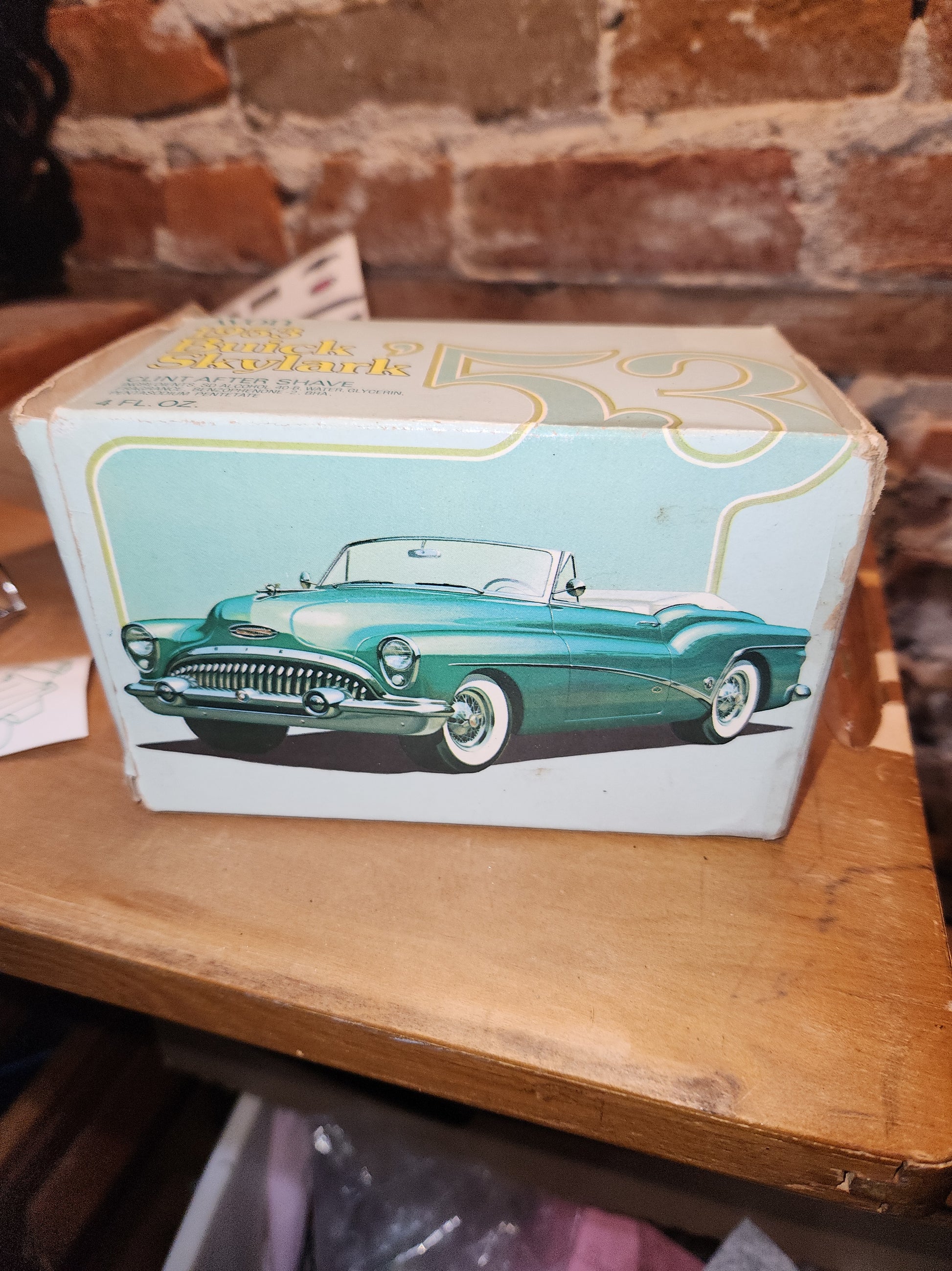 Vintage Avon 1953 Buick Skylark Clint After Shave With Unused Stickers and Original Box CLEARANCE av489