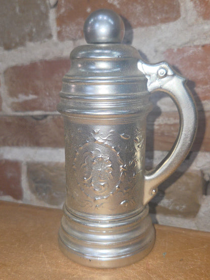 Vintage Avon After Shave Silver Beer Stein Bottle Blue Blazer As Is Paintloss EMPTY