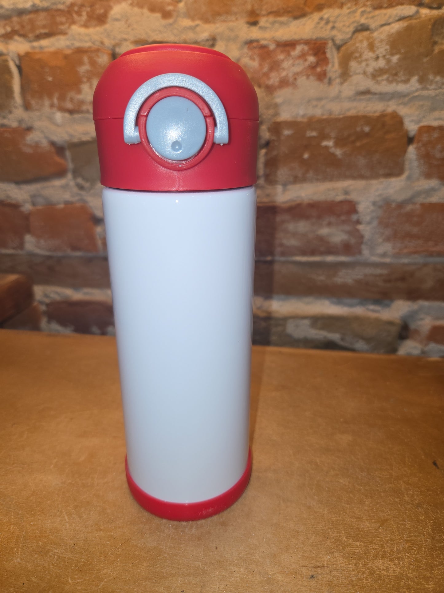 Custom Order Kid's 12 oz Tumbler Sippy Cup with Red Flip Top Lid