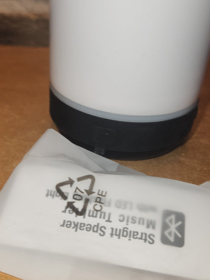 Custom Order 17 Oz Insulated Stainless Steel Tumbler with Can Cooler Top and Tumbler Lid with Black, Rechargeable Removeable Bluetooth Speaker
