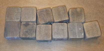 Vintage Disney Wooden Blocks Mickey Set of 11 Very Worn AS IS