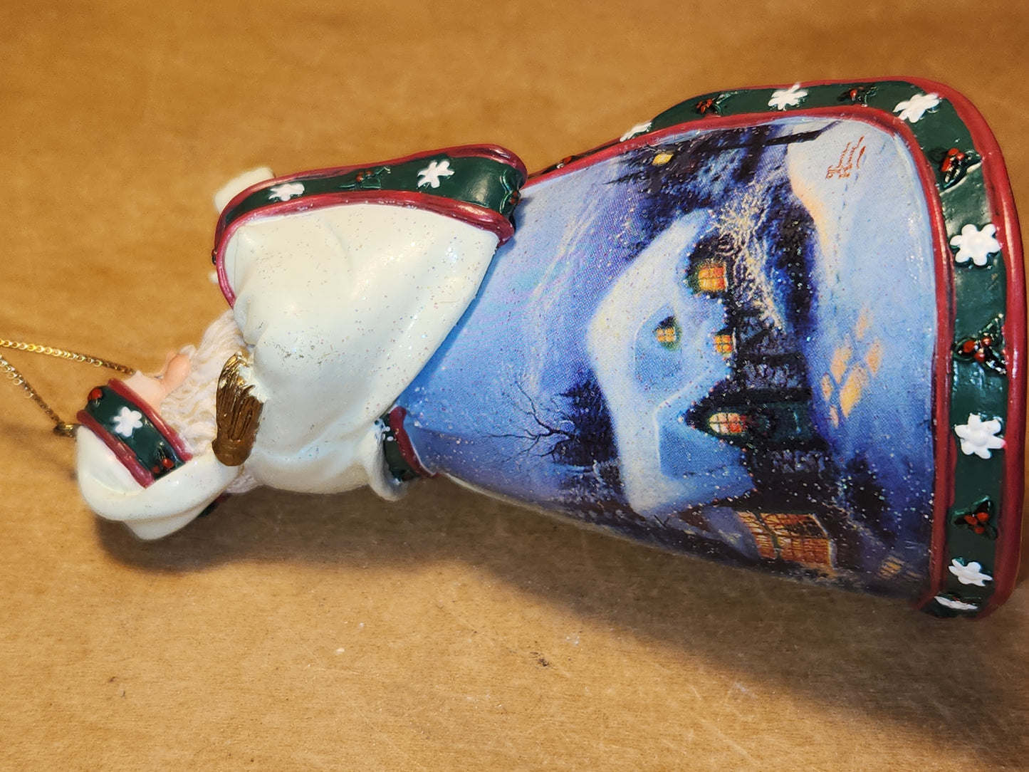 Vintage Thomas Kinkade Ashton Drake Ornament Dawn of Christmas Day Santa 2003