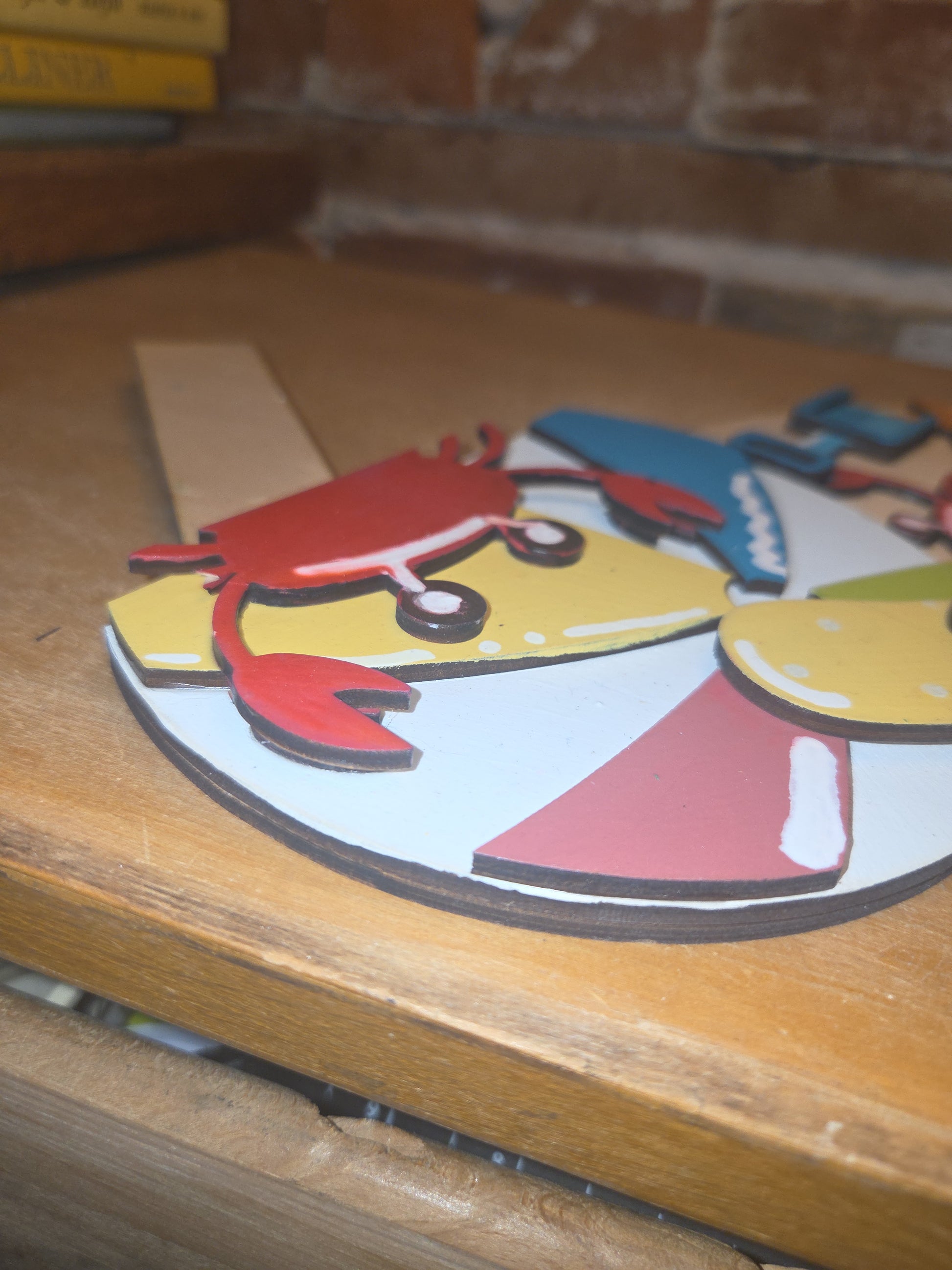 Beach Crab Summer Insert for Interchangeable Pot Spilling Door Sign *Sign Sold Seperately* dpi2