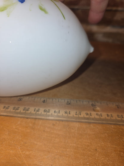 Antique Victorian Glass Blown Easter Egg Hand Painted AS IS eeg6
