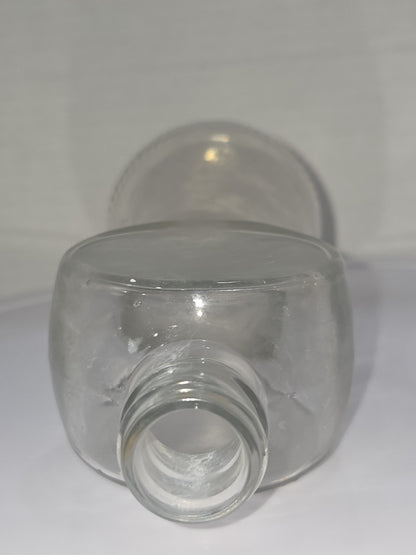 Vintage Empty Marrow's Mar-O-Oil Clear Glass Shampoo Bottle Chicago Ill No Cap vb44