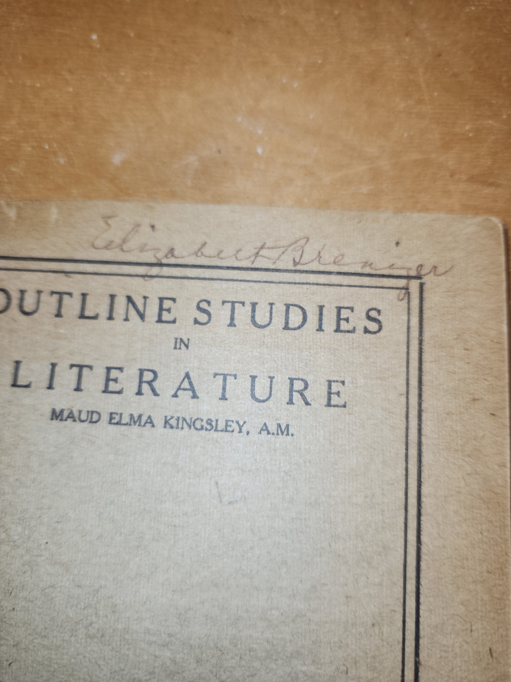 Vintage Outline Studies In Literature Maud Elma Kingkey, AM A Tale of Two Cities The Palmer Company Boston, Massachusetts bk99