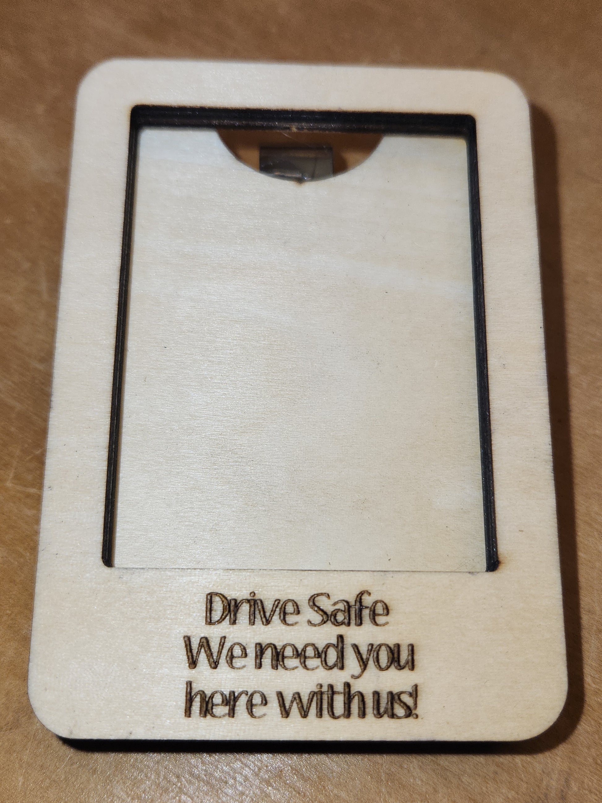 Visor Photo Frame Vertical Drive Safe We Need you here with us! Add a photo and clip on visor vc6