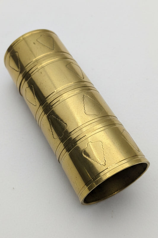 Vintage Scottish Plaid Set Of 4 Christmas Tree solid brass napkin rings br46