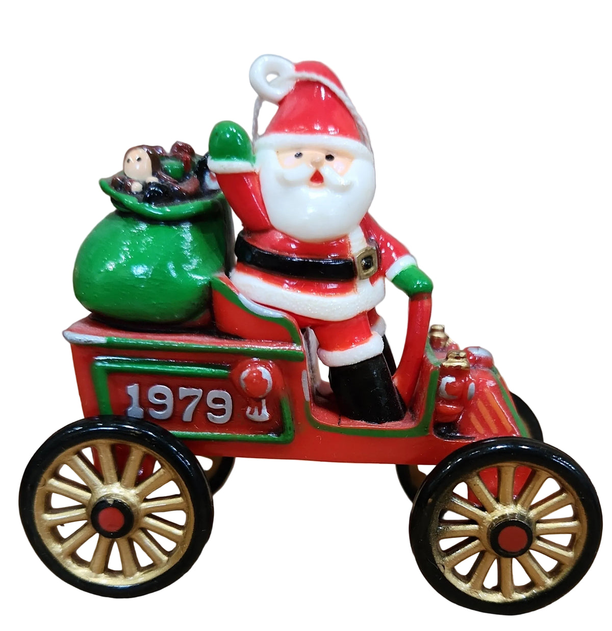 Hallmark 1979 Here Comes Santa Santa's Motor Car Ornament; #1 in Series;