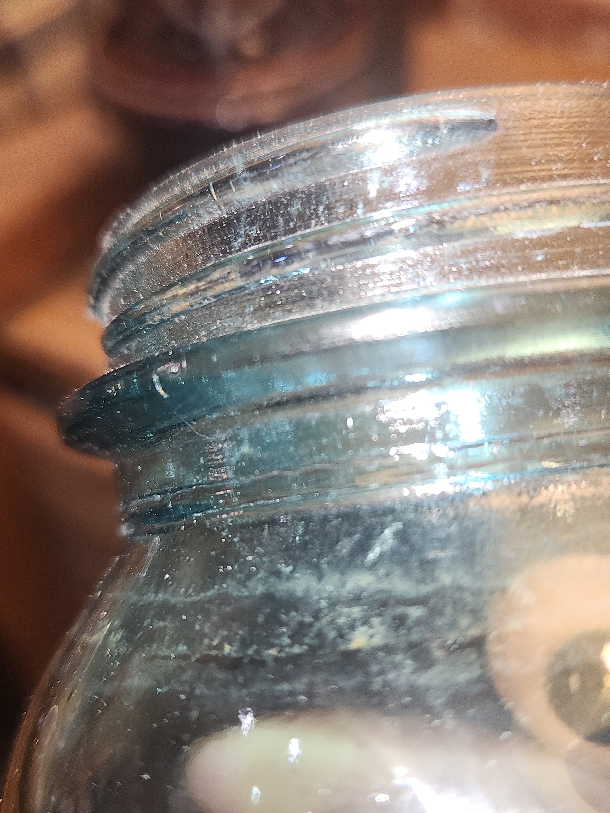 Vintage Ball Perfect Mason Blue Aqua Jar Number 10 with Zinc Lid 1910-1923 Logo jar89