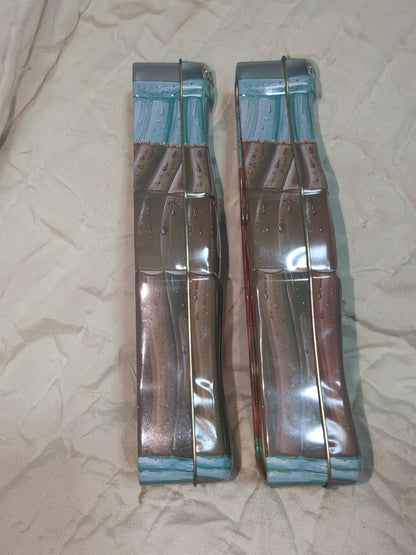 Vintage 1997 set of 2 Coca-Cola Coke Bottles Collectible Tin 11" cct9