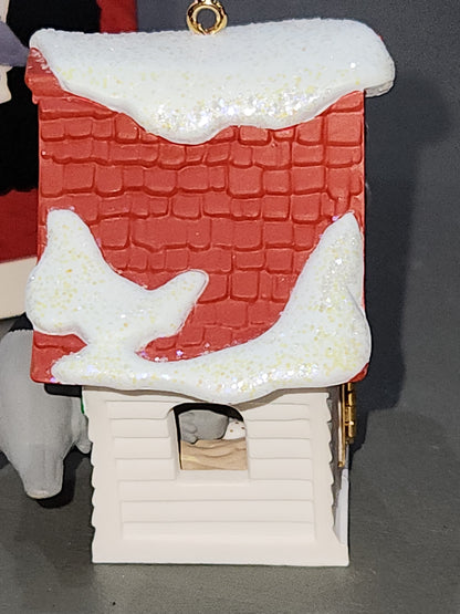 Three Vintage Hallmark Keepsake Ornaments 1986 Treetop Trio  1993 Peep Inside Birdhouse  1992 Egg Nog Nest