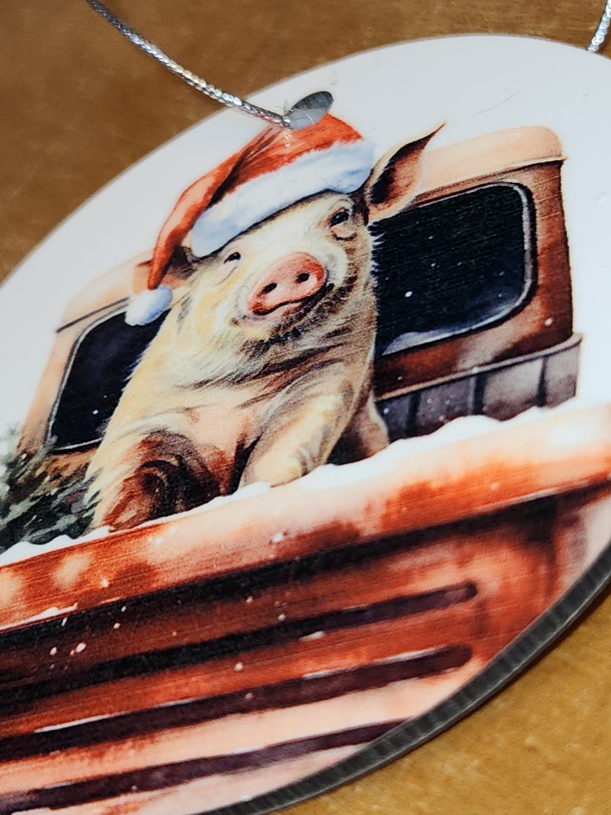 Custom Order Round Ornament, Car Charm, Rear-view Mirror Ornament for Holidays, Memorials, Events, or just fun for everyday