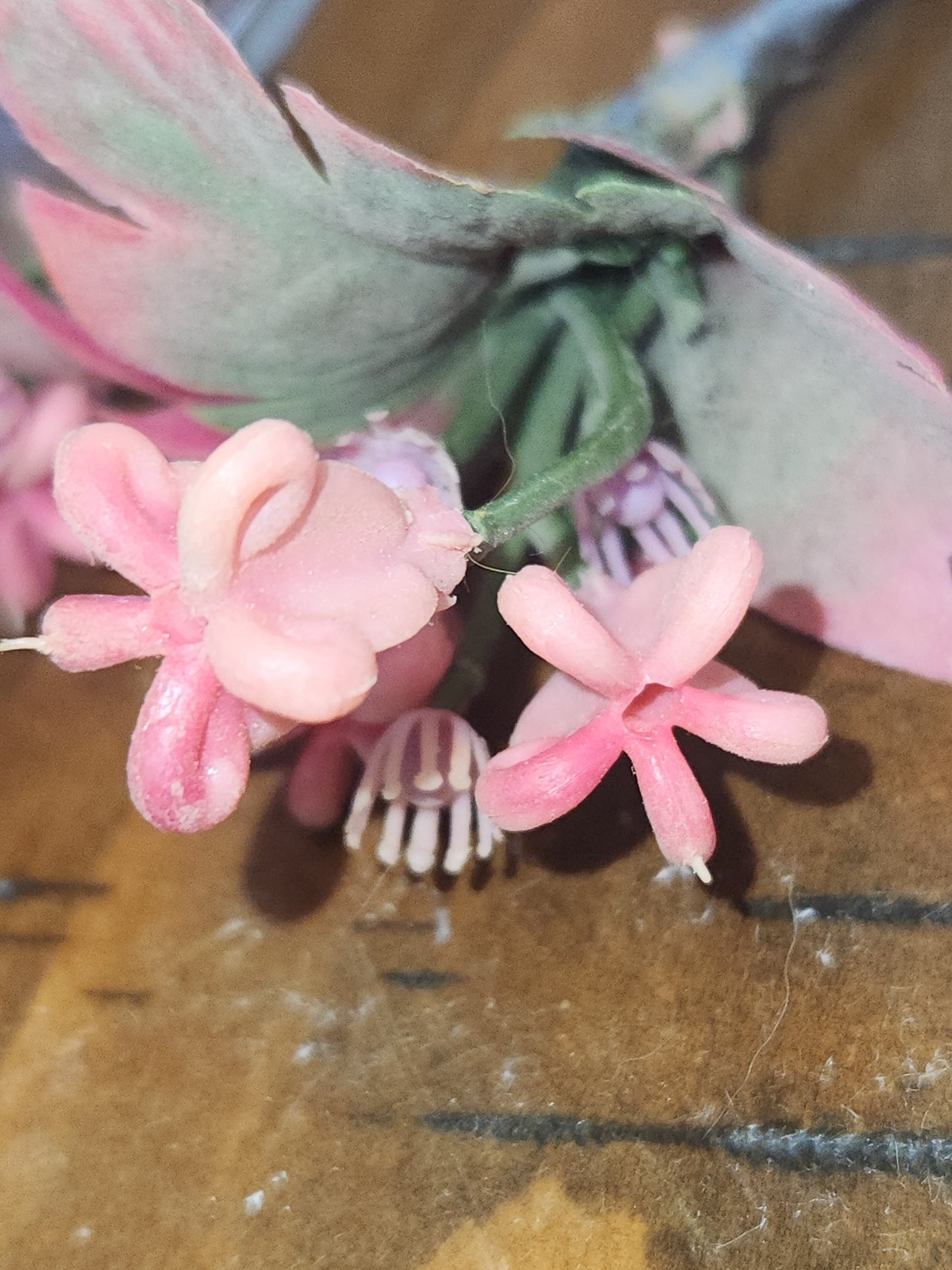 Vintage Plastic Flower Picks with Leaves for Crafting