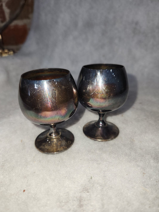Vintage Sheridan Silverplated shot glass minature suffer wine glass ss81