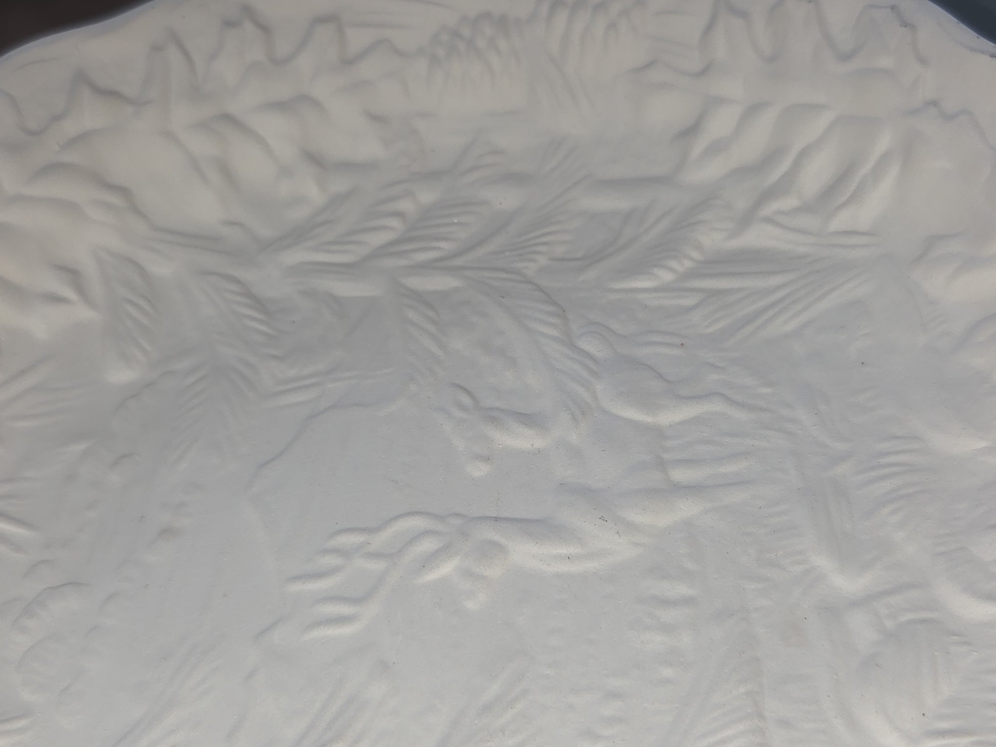Unpainted Ceramic Serving Bowl Ready to Paint Deer in Forest 9"