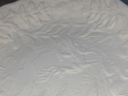 Unpainted Ceramic Serving Bowl Ready to Paint Deer in Forest 9"