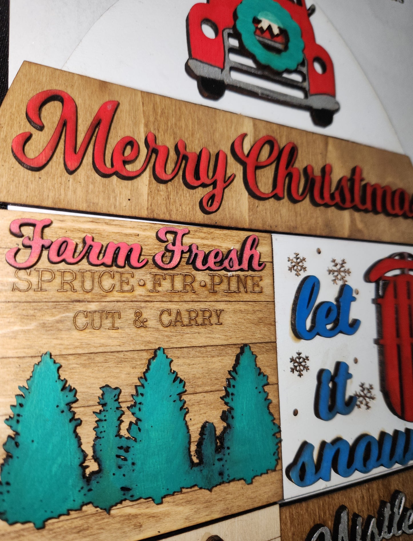 Christmas Insert Kit for Interchangeable Frame Can Fit Arch, Rectangle, or Square Frame FRAMES SOLD SEPARATELY