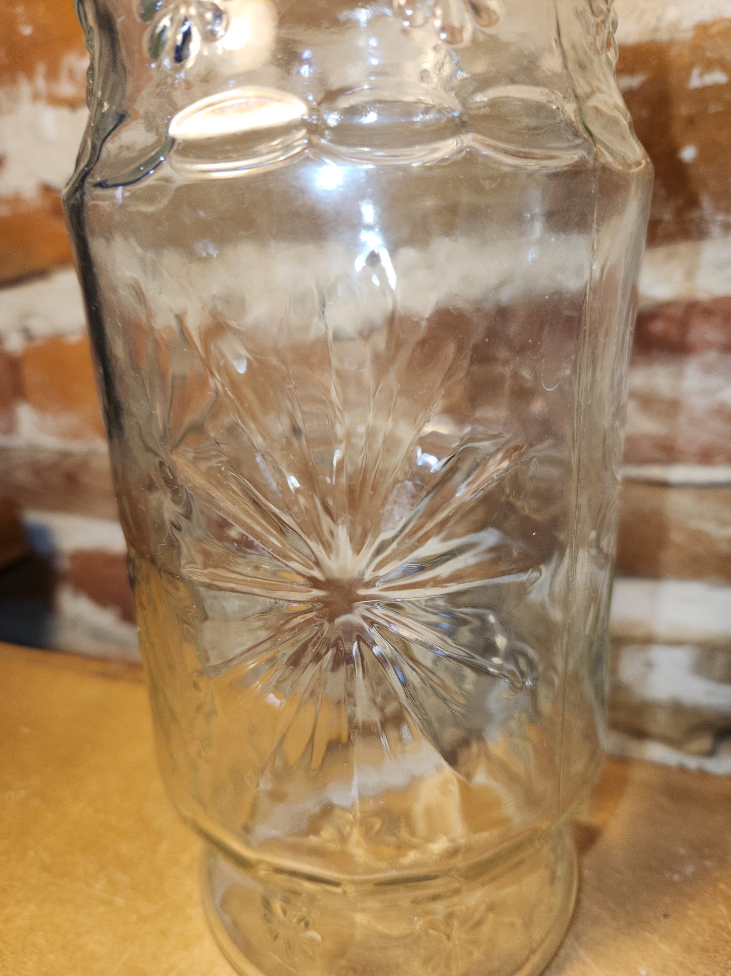 Vintage Anchor Hocking Planters Mr. Peanut Clear Glass Jar With Lid 1980s jr091