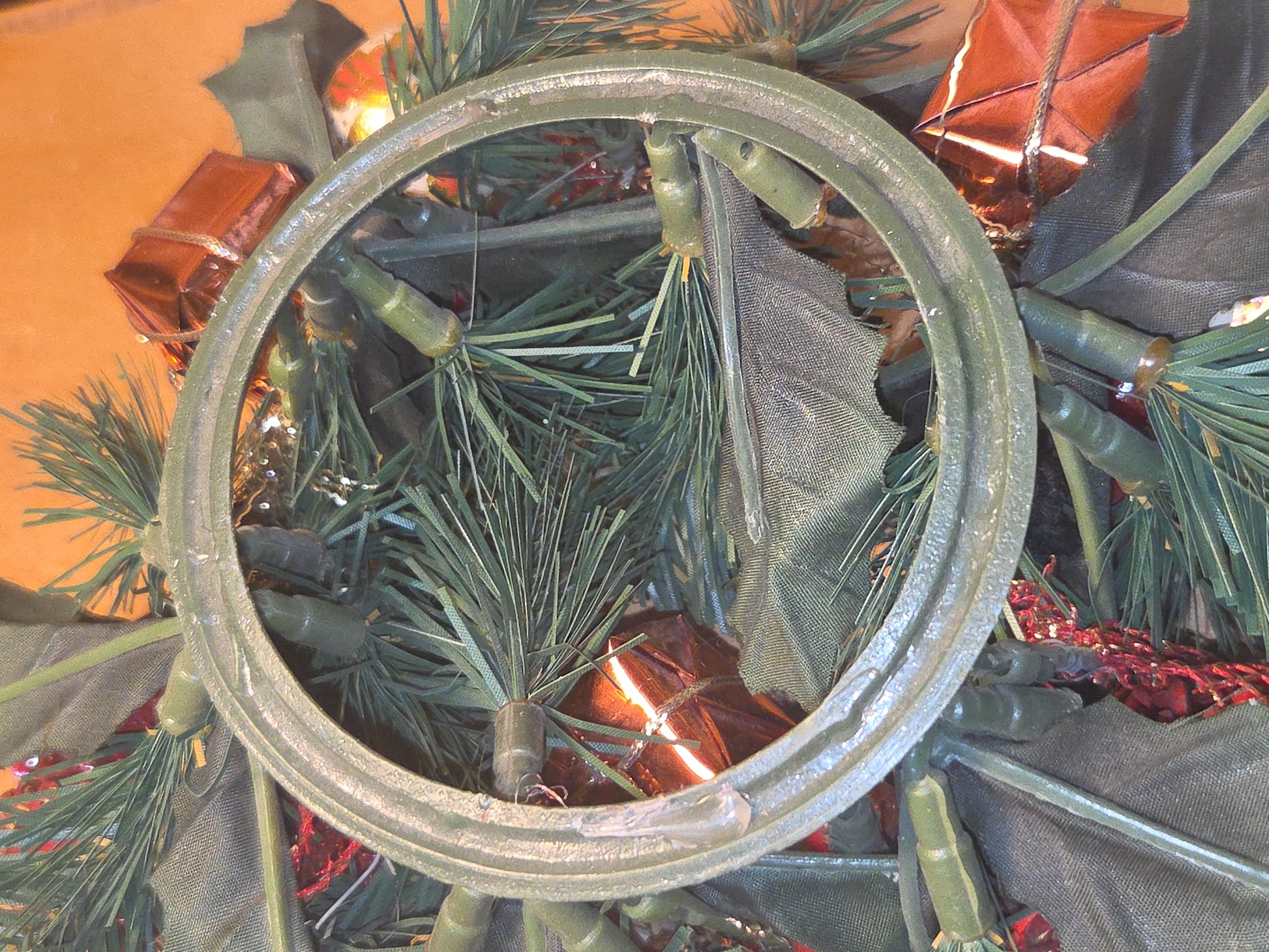 Vintage Christmas Candle Ring Centerpiece Gift Ornament Berries