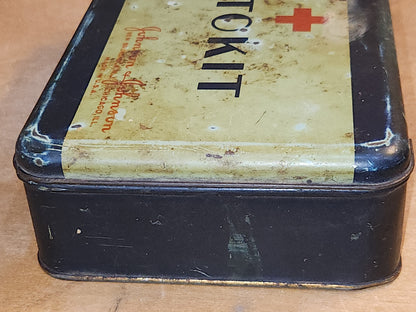 Vintage Antique Johnson & Johnson Tin Empty tin66