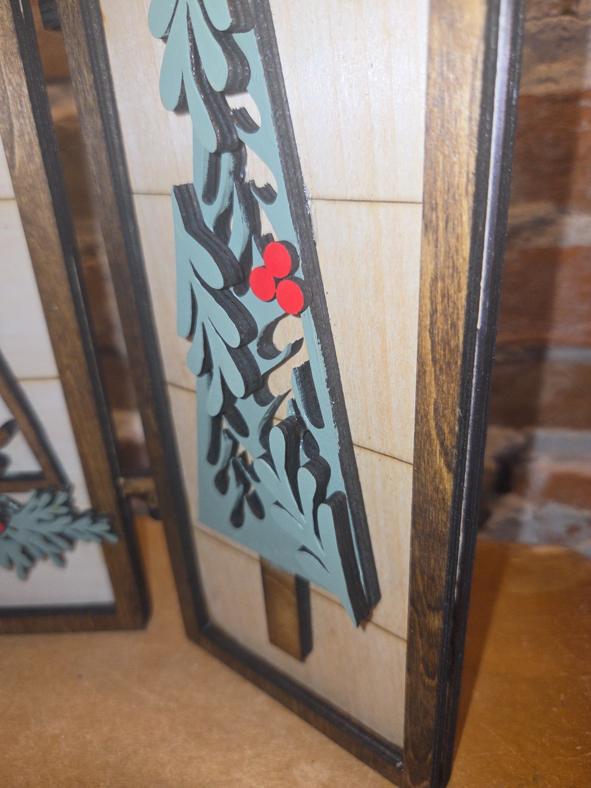 Trio Frame Decor Christmas Trees 10 1/2" tt74