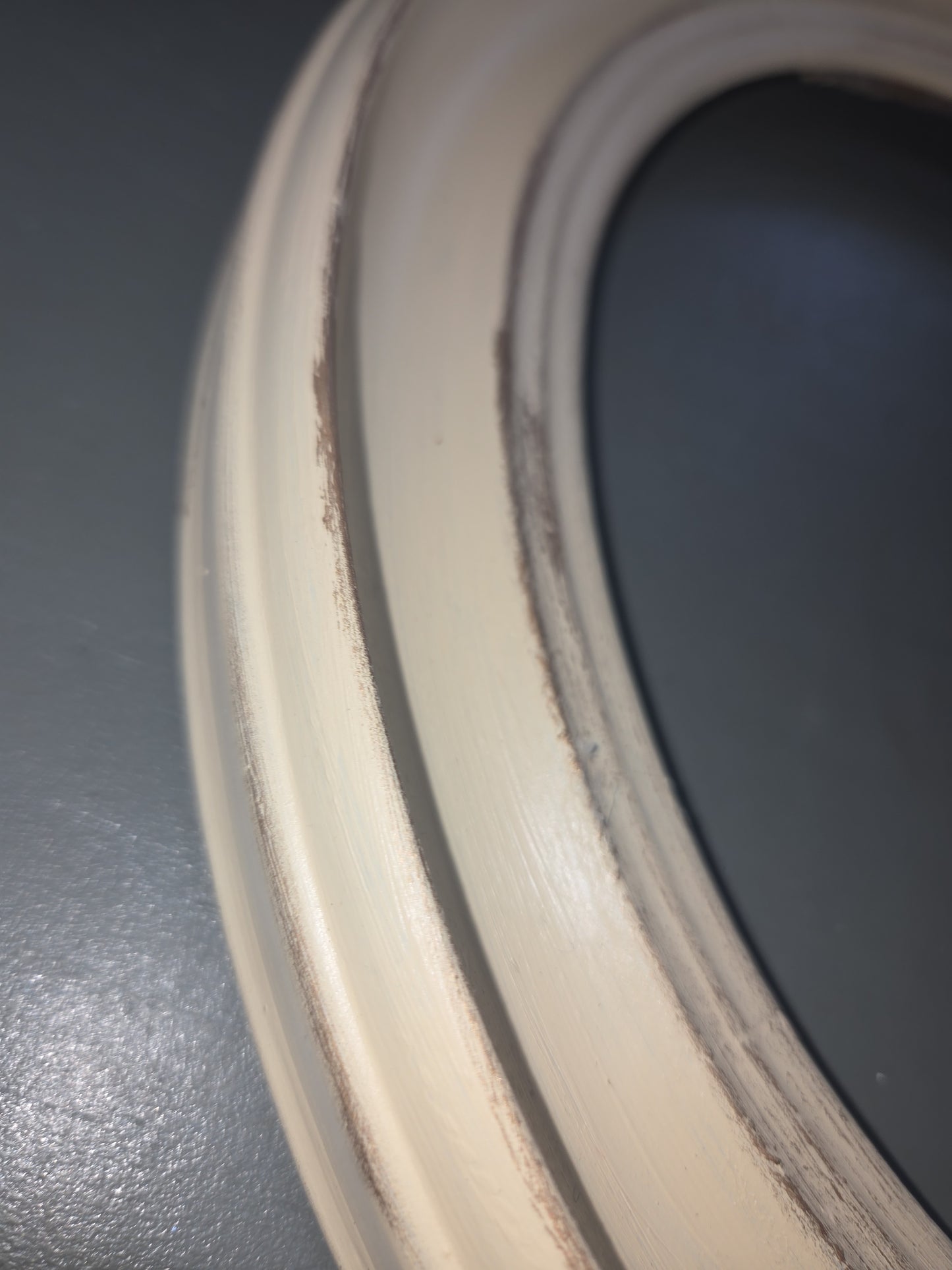Antique Wooden Oval Photo Frame