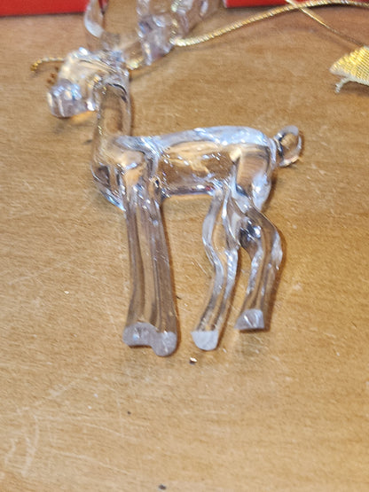 Vintage Avon Images Of Christmas Ornaments Rocking Horse and Reindeer àv61 AS IS CLEARANCE